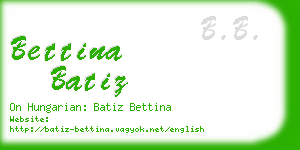 bettina batiz business card